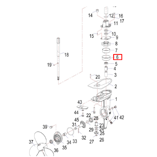 Корпус помпы охлаждения Yamaha 2 (PREMARINE2)