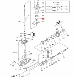 Кольцо уплотнительное редуктора Yamaha (93210-49046) (Omax)