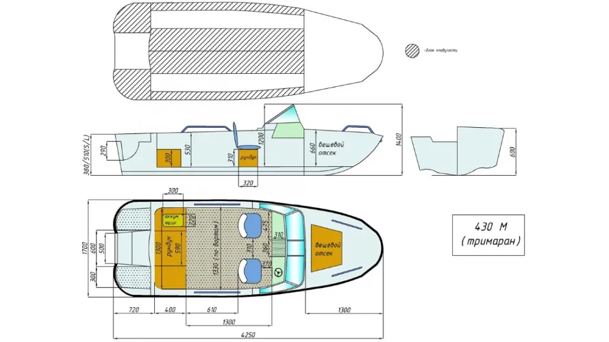 Wyatboat-430 M (тримаран)