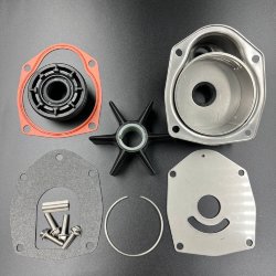 Ремкомплект помпы охлаждения Mercury F75-115 EFI, Verado L4/L6 (с корпусом и обоймой сальников) (Kac
