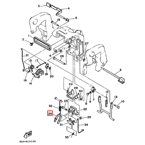 Скоба подвески Yamaha 20-25D 6L2 (Yamaha)