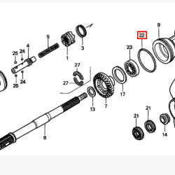 Кольцо уплотнительное обоймы гребного вала Honda BF90-130 (91351-ZW1-B02) (PREMARINE)