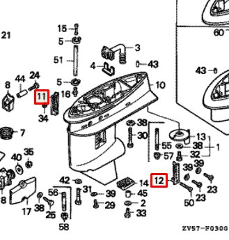 Решетка водозабора Honda 35-50 (Honda) (RAC)