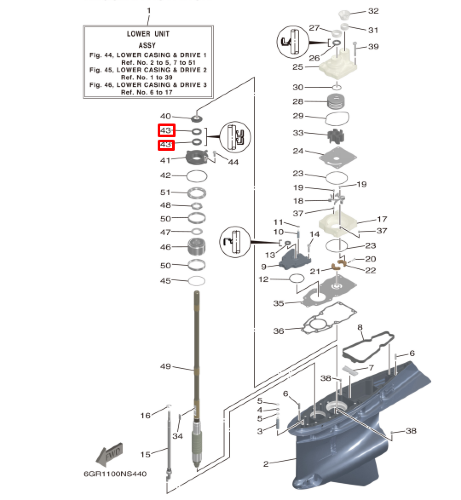 Сальник торсионного вала для YAMAHA F425 (Yamaha)