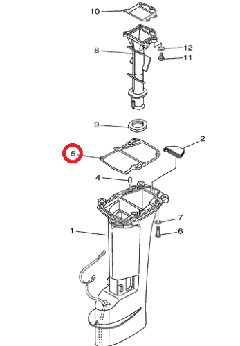Прокладка под блок Yamaha 9,9-15 (PREMARINE2)