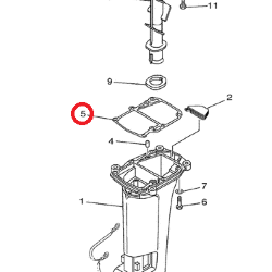 Прокладка под блок Yamaha 9,9-15 (PREMARINE2)