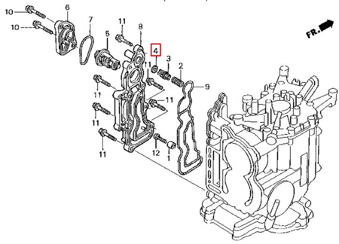 Прокладка сливного клапана Honda BF8-225
