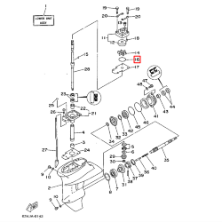 Кольцо уплотнительное корпуса помпы охлаждения Yamaha 9.9-15 (Yamaha)