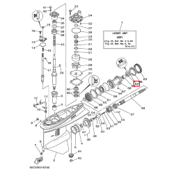Сальник Yamaha (93101-30030; 91252-ZW1-B02; 91252-ZY3-003; 93101-30M17) (30x45x7)  (KACAWA)