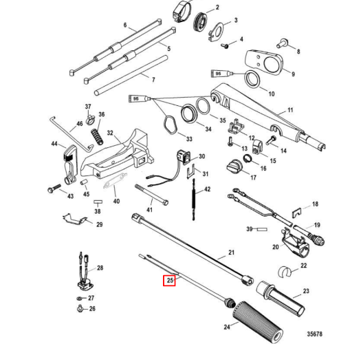 Кнопка СТОП Mercury(Yamaha) 25/30/40 (Quicksilver)
