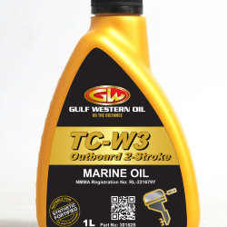 Масло моторное синтетическое GULF WESTERN Outboard Marine TC-W3 1л