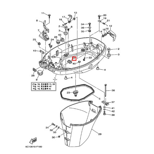 Уплотнительная резинка Yamaha 40-70; F30-60