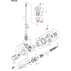 Подшипник роликовый Suzuki DF40-140(A) (25x52x19.25) (Sinera)
