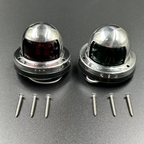 Огни ходовые LED (красный, зеленый) корпус нерж. (ALLSHINE)