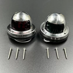 Огни ходовые LED (красный, зеленый) корпус нерж. (ALLSHINE)