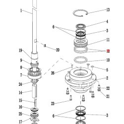 Кольцо уплотнительное обоймы сальников (PNFM40E-31012; 526) (PREMARINE)