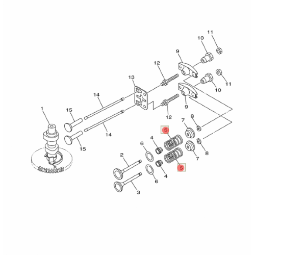 Пружина клапана YAMAHA F4-F6 / (PREMARINE)