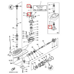 Кольцо уплотнительное помпы Yamaha 25-30 (93210-26240) (93210-26130)