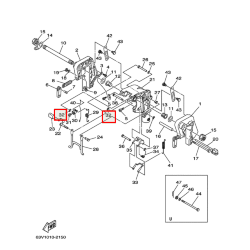 Кольцо стопорное Yamaha 2-250, F6-25 (Yamaha)