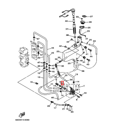 Кольцо уплотнительное масляного насоса Yamaha 60-175 (93210-13M04) (Япония)