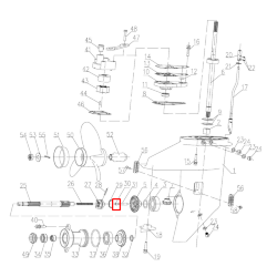 Стопор пружины храповика Tohatsu 8-9.8, MFS8 (PREMARINE2)