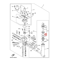 Кольцо уплотнительное гидроподъемника Yamaha 40-50; 55-90; F20-40 (6H1-43861-10) (PREMARINE)