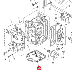 Прокладка под двигатель Yamaha F30-60 (Yamaha)