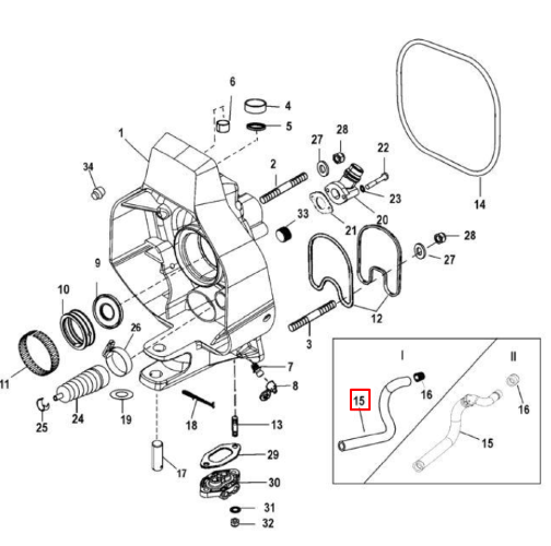 Шланг водяной резиновый (армирован тканью) HOSE ASSY (Quicksilver)