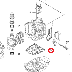 Прокладка под блок Yamaha F9.9-20 (Yamaha)