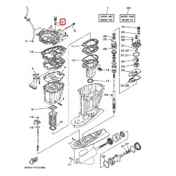 Кольцо уплотнительное корпуса сальника оси включения хода Yamaha 40-50 F25-350
