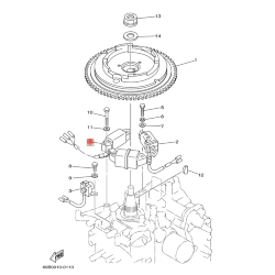 Катушка генераторная Yamaha F9.9-15 (PREMARINE2)