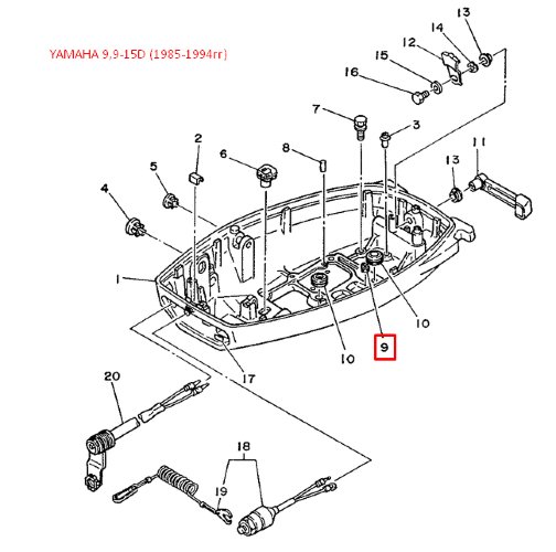 Уплотнение в поддон Yamaha 9.9-15 682-44366-00