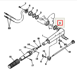 Втулка румпеля Yamaha 3(6L5),6-8(6G1),20-25(6l2)