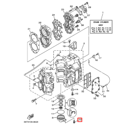 Болт Yamaha 90105-06M18 (M6x20) (Yuelang)