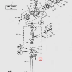 Болт с шайбой Yamaha 9.9-15 (YUELANG)