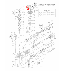 Сальник (уплотнение помпы) Yamaha 200-250;F225-300 (22.4x29x5) (Yamaha)