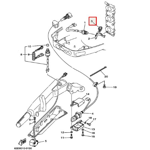 Скоба пружинная Yamaha 40-140 663825550100