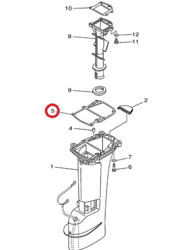 Прокладка под блок Yamaha 9,9-15 (TM)