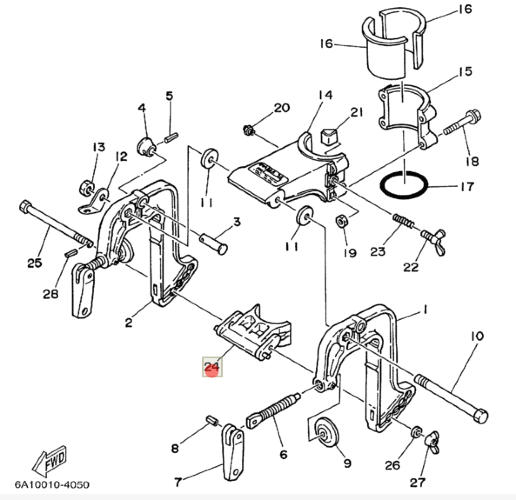 Упор дейдвуда YAMAHA 2 HIDEA 3,5 (PREMARINE)