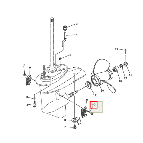 Винт решетки водозабора Yamaha 30 (YUELANG)