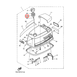 Прокладка уплотнения крышки колпака Yamaha 40-90