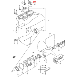 Уплотнение корпуса редуктора Suzuki DT9.9-15A / DF8-20A