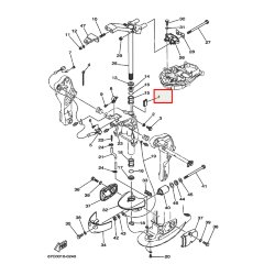 Пластина регулятора усилия поворота двигателя Yamaha 30D;40V;50D(H);F25-40