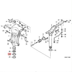 Волнистая шайба поворотной рамы Honda BF25-30; BF35-50; BF75-90 (Honda)