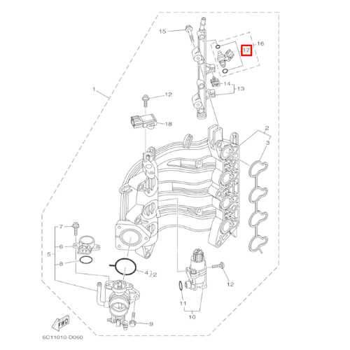 Кольца уплотнительные, комплект Yamaha F30-225 FL200-250 FT-50-60 (Yamaha)