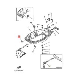Уплотнение в поддон под проводку Yamaha 25-30; 40-50 (Япония)