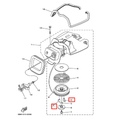 Стопор (упор) шкива ручного стартера Yamaha F2- F2, 5 Hidea HDF3.5FHS (Premarine)