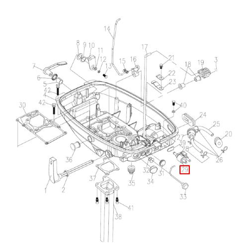 Коннектор топливный Yamaha 4-90, F4-70 (из мотора (папа)) (YUELANG)