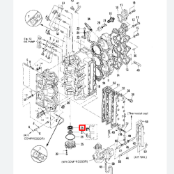 Сальник низ коленала Tohatsu MD70-115TLDI (35x58x9) (Tohatsu)
