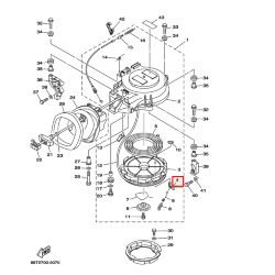 Приводной рычаг Yamaha 9.9-15, 40X, F6-40 (PREMARINE)